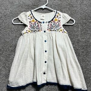 Wildflowers Girls Gauze Cotton Snap Front Top Blouse Size 6